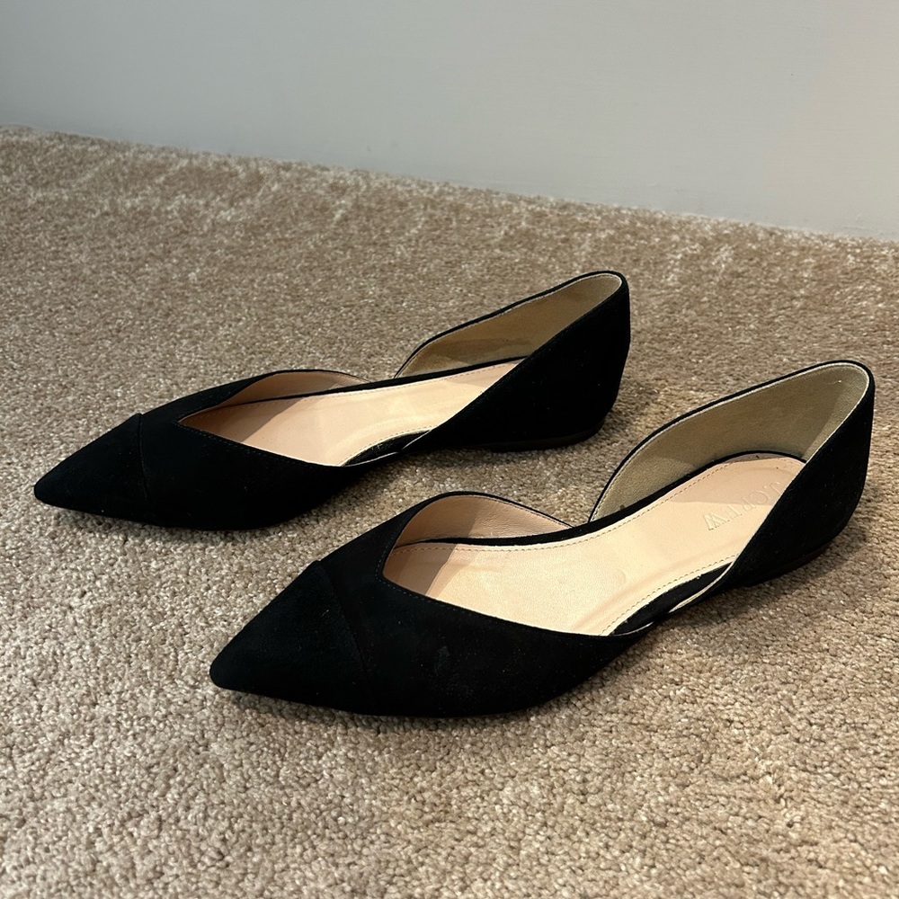 JCrew Black Suede D’Orsay Flat